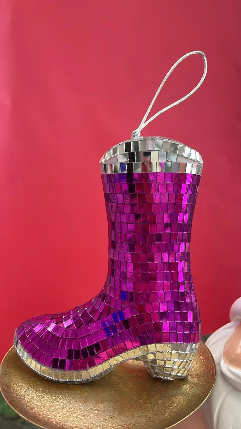 Disco Cowboy Boot Bauble