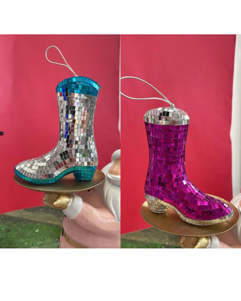 Disco Cowboy Boot Bauble