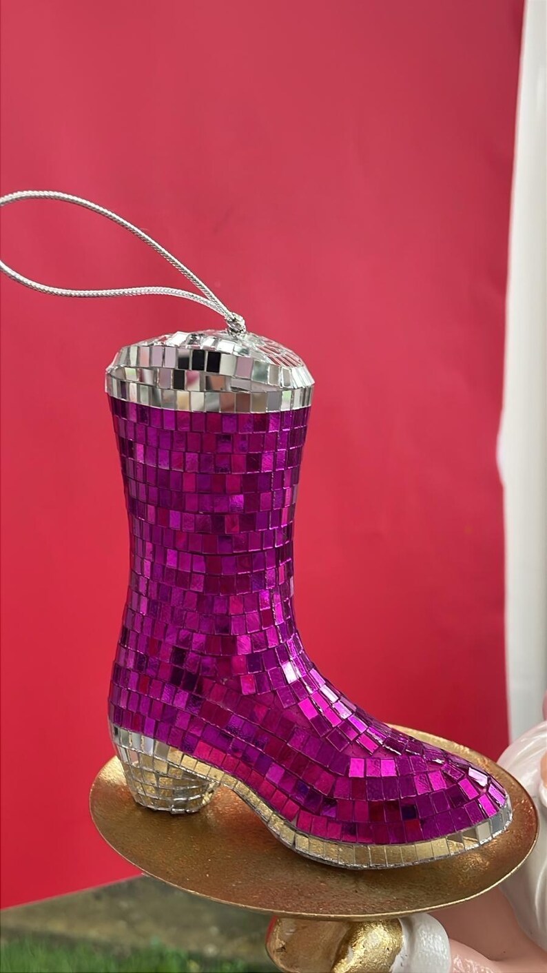Disco Cowboy Boot Bauble